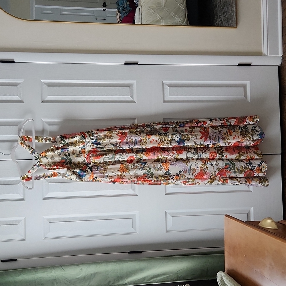 Lulus Lilja Cream Floral Print Maxi Dress